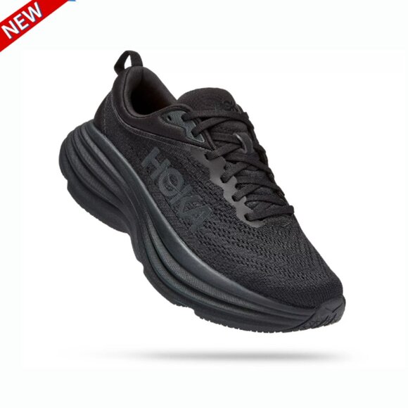 NWT HOKA Women's Bondi 8 Running Shoes, Black - Picture 4 of 5